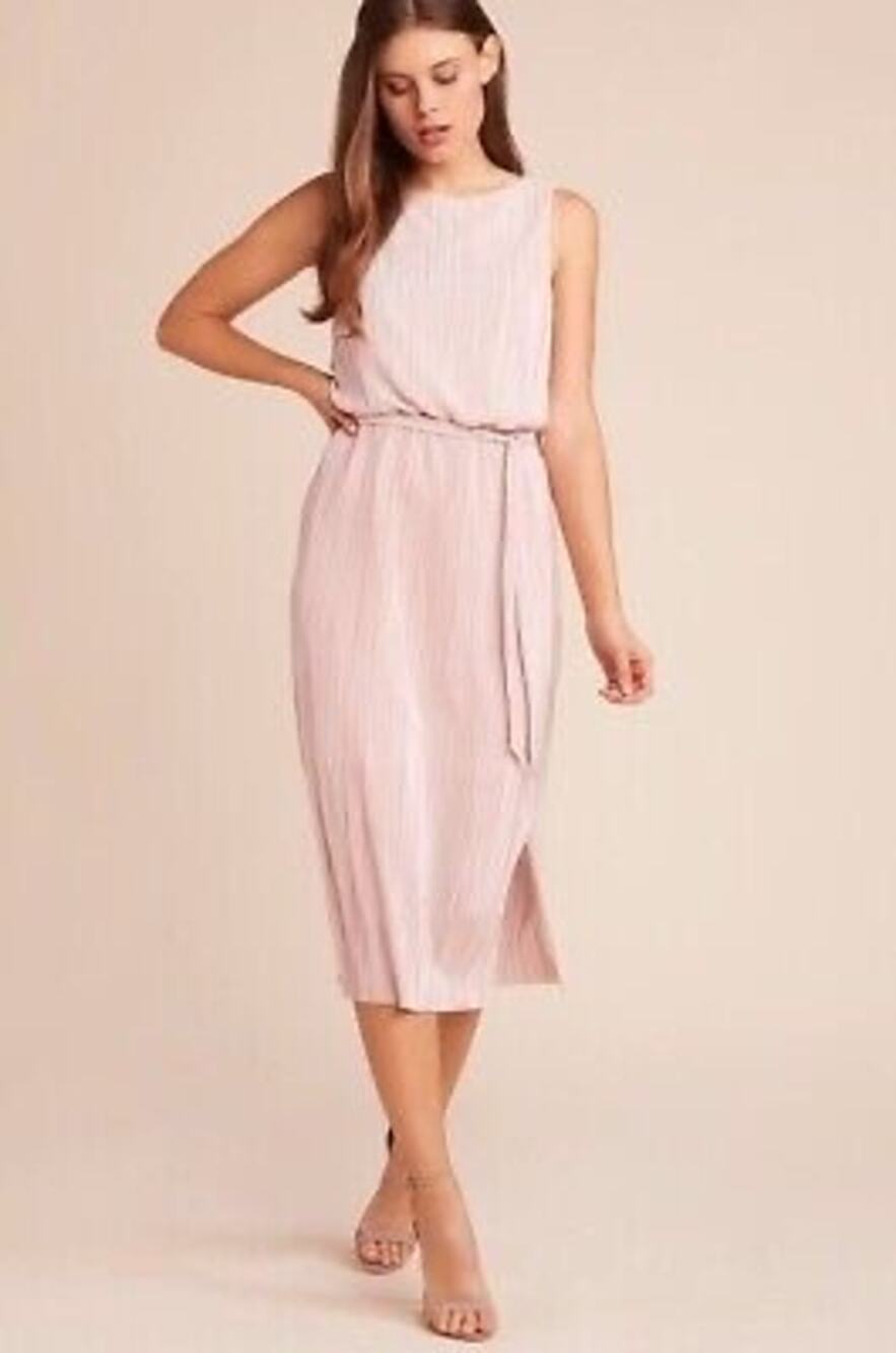 BB Dakota Womens size Medium Sleeveless Plisse Off to the Races Pleated Dress